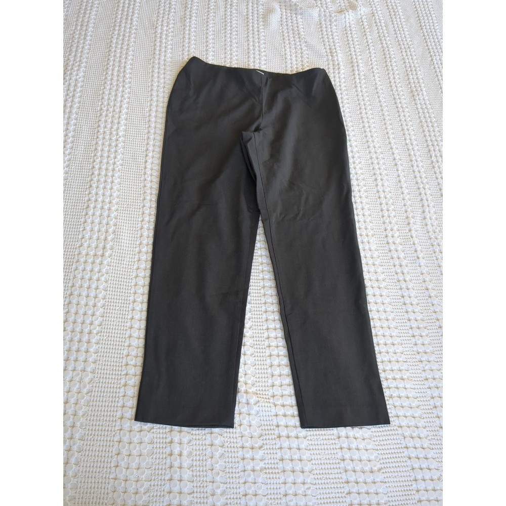 Brunello Cucinelli Wool Crop Taper Pants Italy Made Side Zip Charcoal Gray 30X27